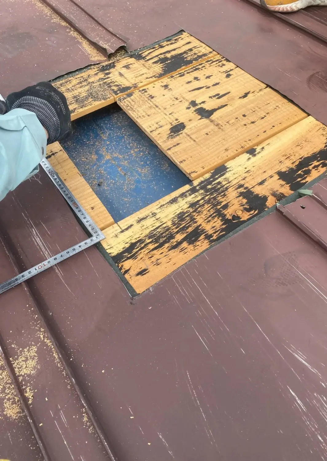 煙突施工の様子