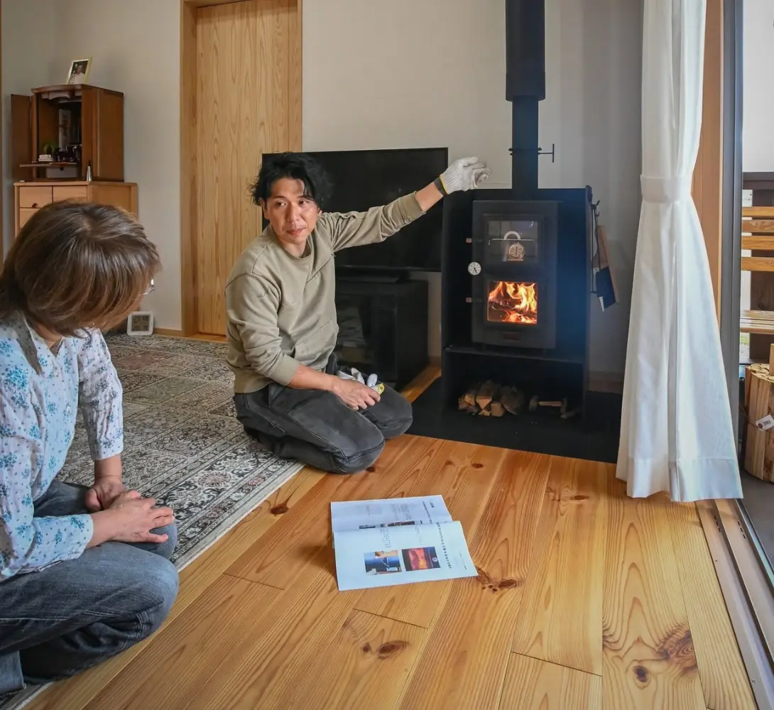 火入れの説明の様子